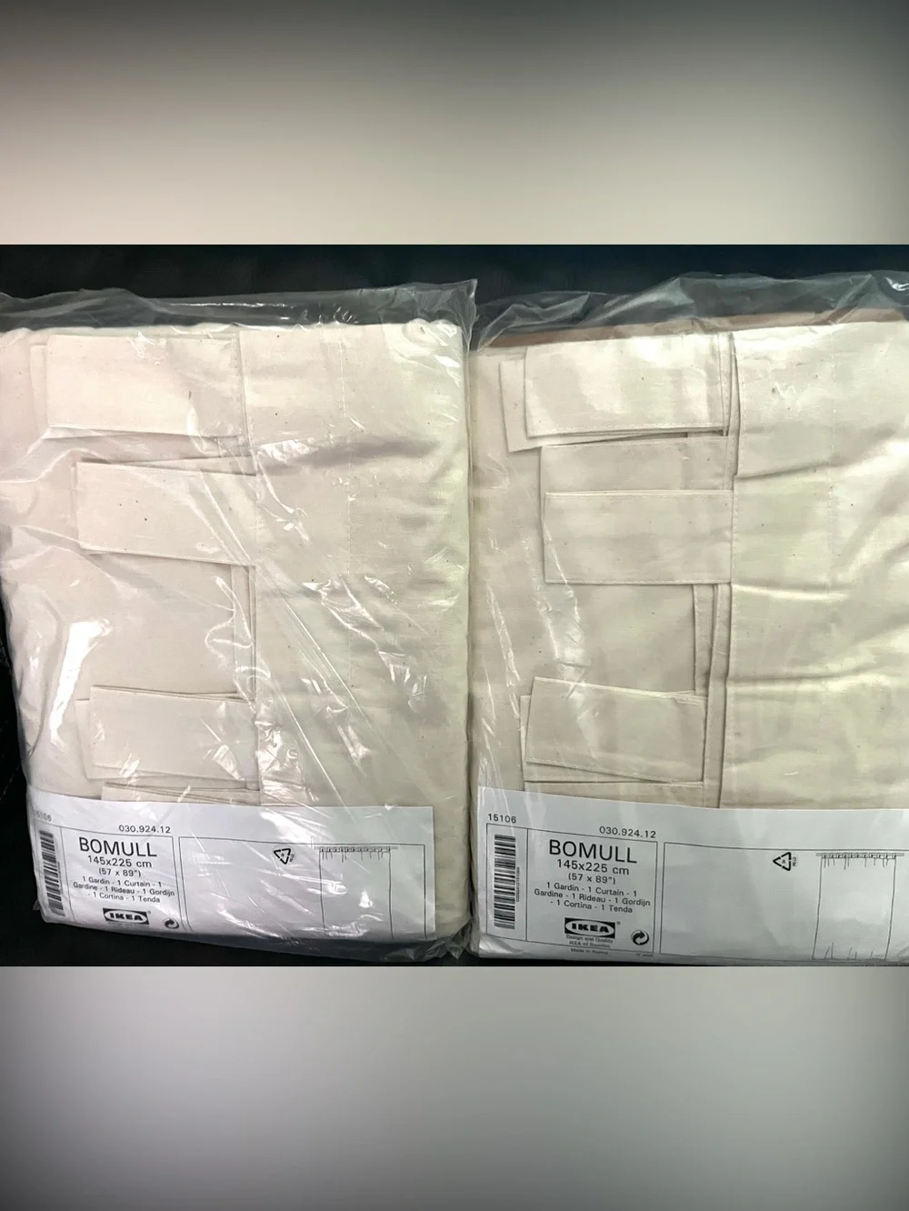 IKEA BOMULL Curtains set of 2